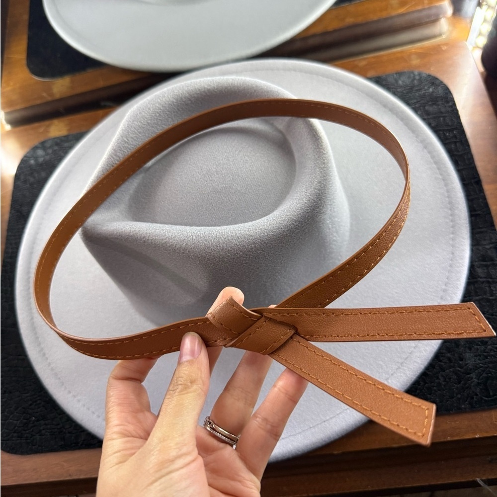 Gray Wide Brim Bolero Hat - Picture 5 of 5